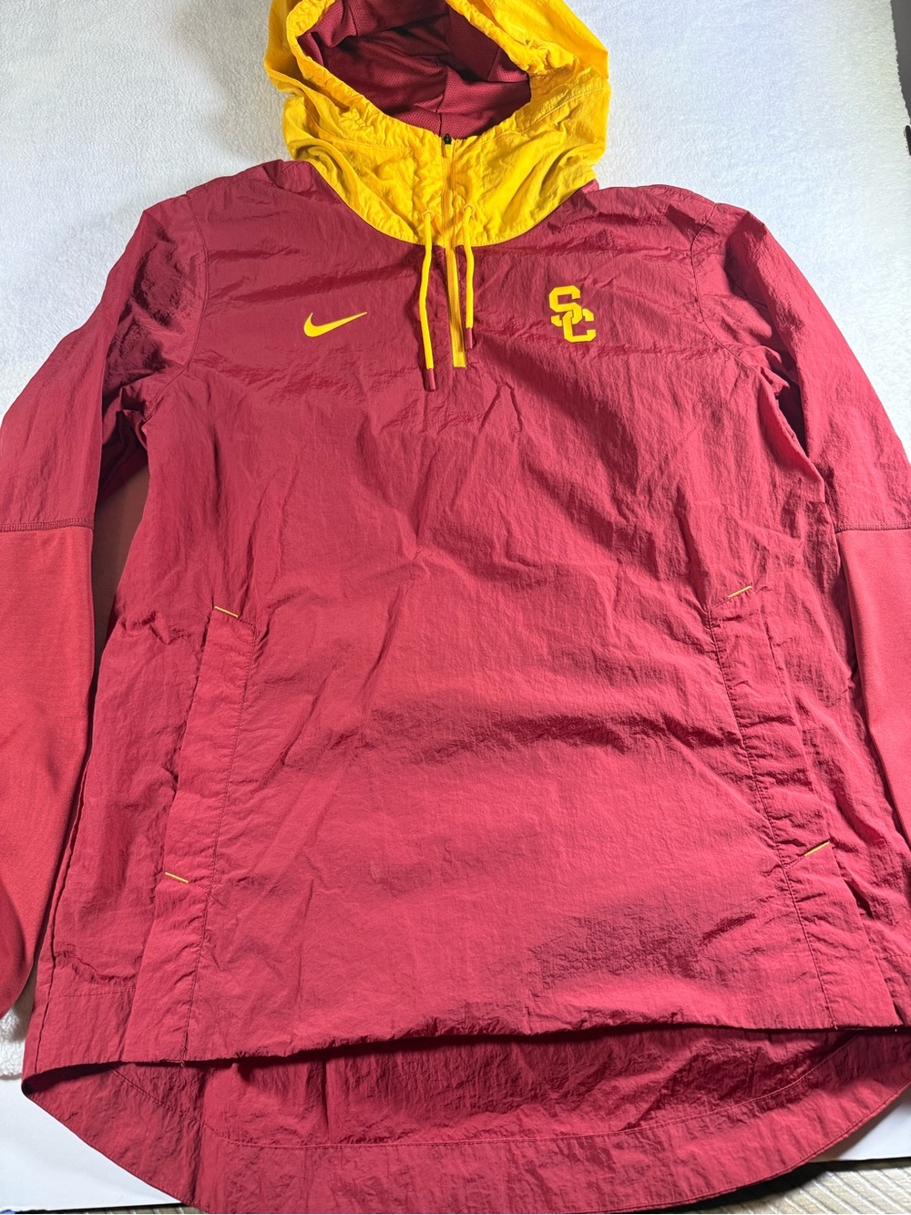 Nike Red Jacket with Yellow Hood USC Windbreaker